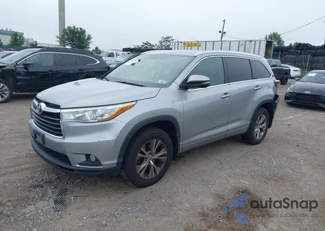 2015 Toyota Highlander Xle V6 из США, поврежденный, VIN 5TDJKRFH3FS190110